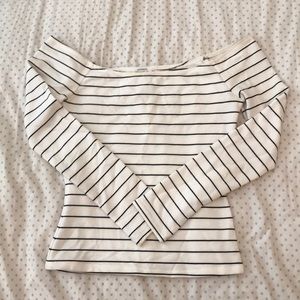 Parisian Inspired Black and White Striped Top 🇫🇷